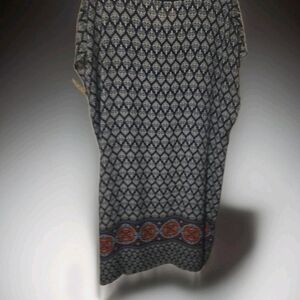 Pre-loved The Limited Blue  Shortsleeve Lined Print Dress Sz Xxl